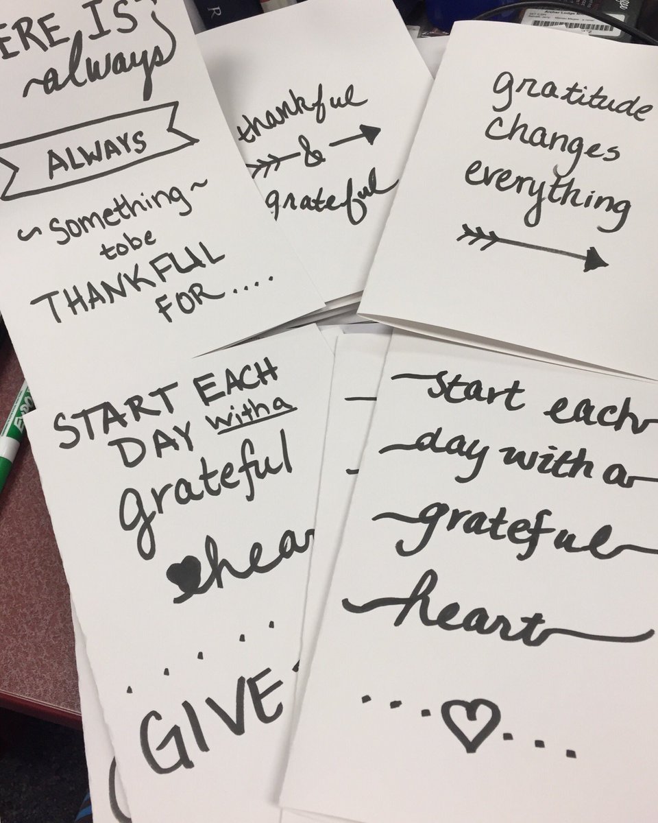Handmade gratitude cards as part of #GivingTuesday