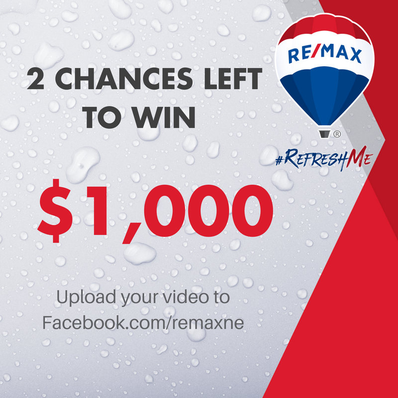 remaxne's tweet image. So far we've had 4 lucky #RefreshMe winners but you still have a chance to refresh your brand with $1,000 bucks! Will you be chosen next? Send your videos in as the next winner will be selected tomorrow!
