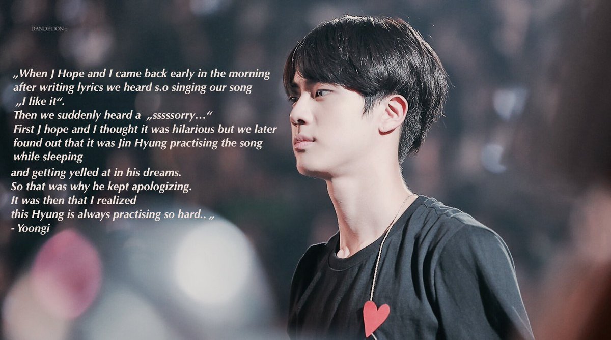 mybIuedesert's tweet photo. Just cause a person is always positive and bubbly does not mean they don't go through struggles and hardships too. #Jin #BTS https://t.co/VCG3DIC9gn