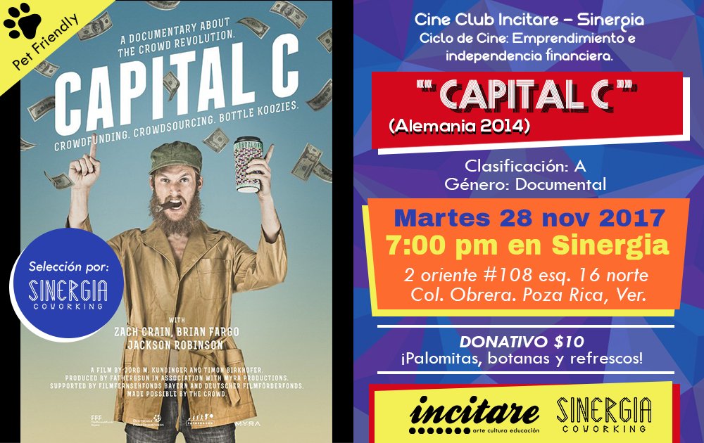 Incitare_'s tweet photo. Hoy tenemos Cine Club en Sinergia! ¿Nos acompañan? https://t.co/GmFCqwdM6Y