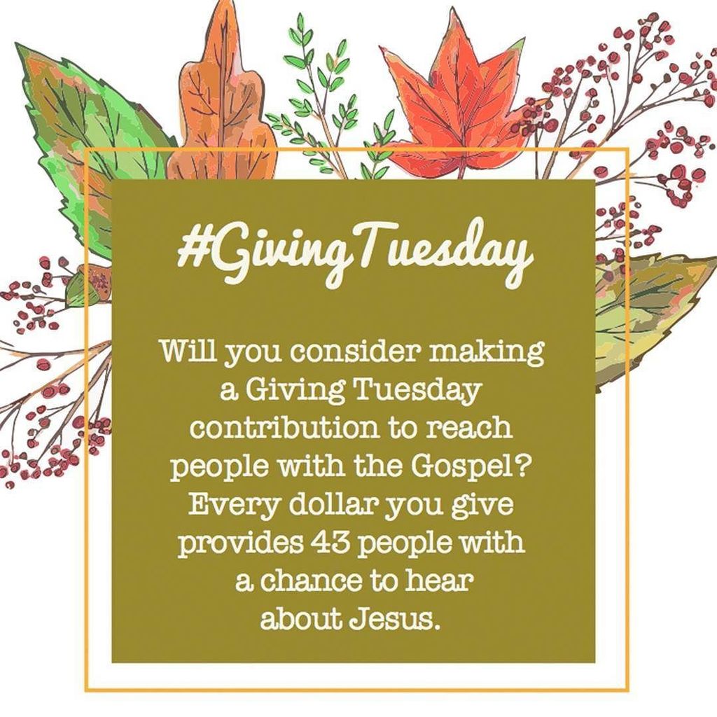 gnpiusa's tweet photo. Will you consider making a Giving Tuesday contribution to reach people with the Gospel? Every dollar you give provides 43 people with a chance to hear about Jesus. #GivingTuesdayย #gnpi #mediaandtechnology https://t.co/VqezxTCxD5 https://t.co/jFnCYuityL