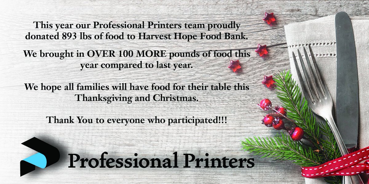 ProPrintersSC's tweet photo. #GivingTuesday #Proprinters #SpreadLove #HarvestHope https://t.co/YjkUo7bJja