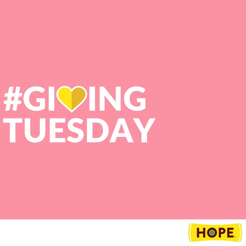 hopehummus's tweet photo. #GivingTuesday is a friendly reminder that your support, small or large, makes a difference in the local and global community. Let's #spreadgoodthings! https://t.co/RfaLnVvhk7
