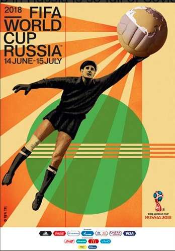 MicrodotCreativ's tweet photo. In an era plagued by terrible graphic design in sport I am surprised &amp; very impressed by the official world cup poster for Russia 2018 by Igor Gurovich. Fantastic. https://t.co/uv4x3utLBv