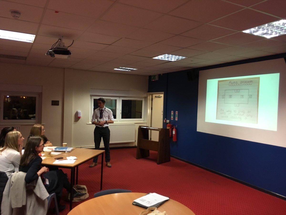 EMTeachingHub's tweet photo. Laurie Luscombe testing us....A tough problem to solve! #tmoldham #teachmeet https://t.co/9Z7MTqQ4Wt