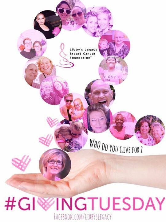 It's personal. Who do YOU give for?#GivingTuesday2017 is here! Consider just how far your tax-deductible monetary donation to Libby's Legacy Breast Cancer Foundation can go!
Use this link to give back to your favorite foundation organization:  facebook.com/donate/6925648…