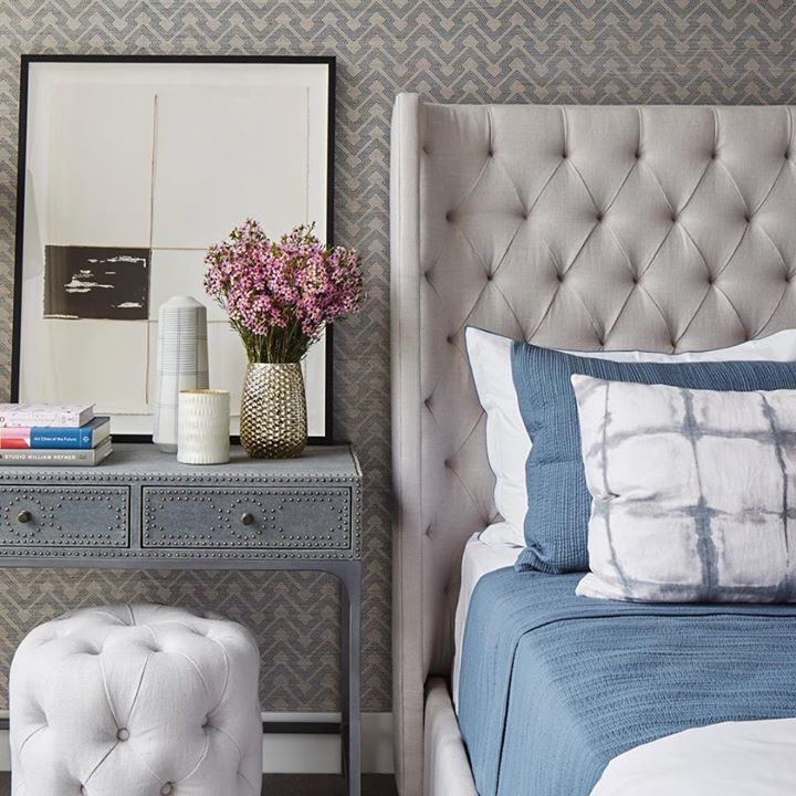 Jessicalagrange's tweet photo. Is it just me, or is the work week after Thanksgiving always a hectic one? The serene blues of this bedroom are keeping us calm though. #JLInteriors #JLIdesign #interiordesign #bluehues #bedroom #shiboripillow #keepcalmanddesignon https://t.co/QhcOzUx7YZ