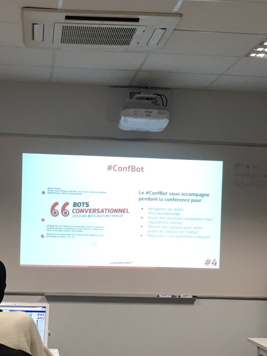 anmaai's tweet photo. Plus besoin de prendre les slides en photo, grâce au #confbot de @Conversationnel sur le compte @giwlyon, on les récupère directement https://t.co/6Ag07BgpIH