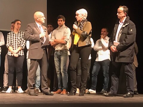 MalricLine's tweet photo. Présidente de la Fondation #Catalyses de l Université @UT3PaulSabatier, j ai eu le privilège d honorer les SHN, Champions d Europe Universitaires, avec le soutien de @BanquePopulaire https://t.co/iki1vJ9Mto