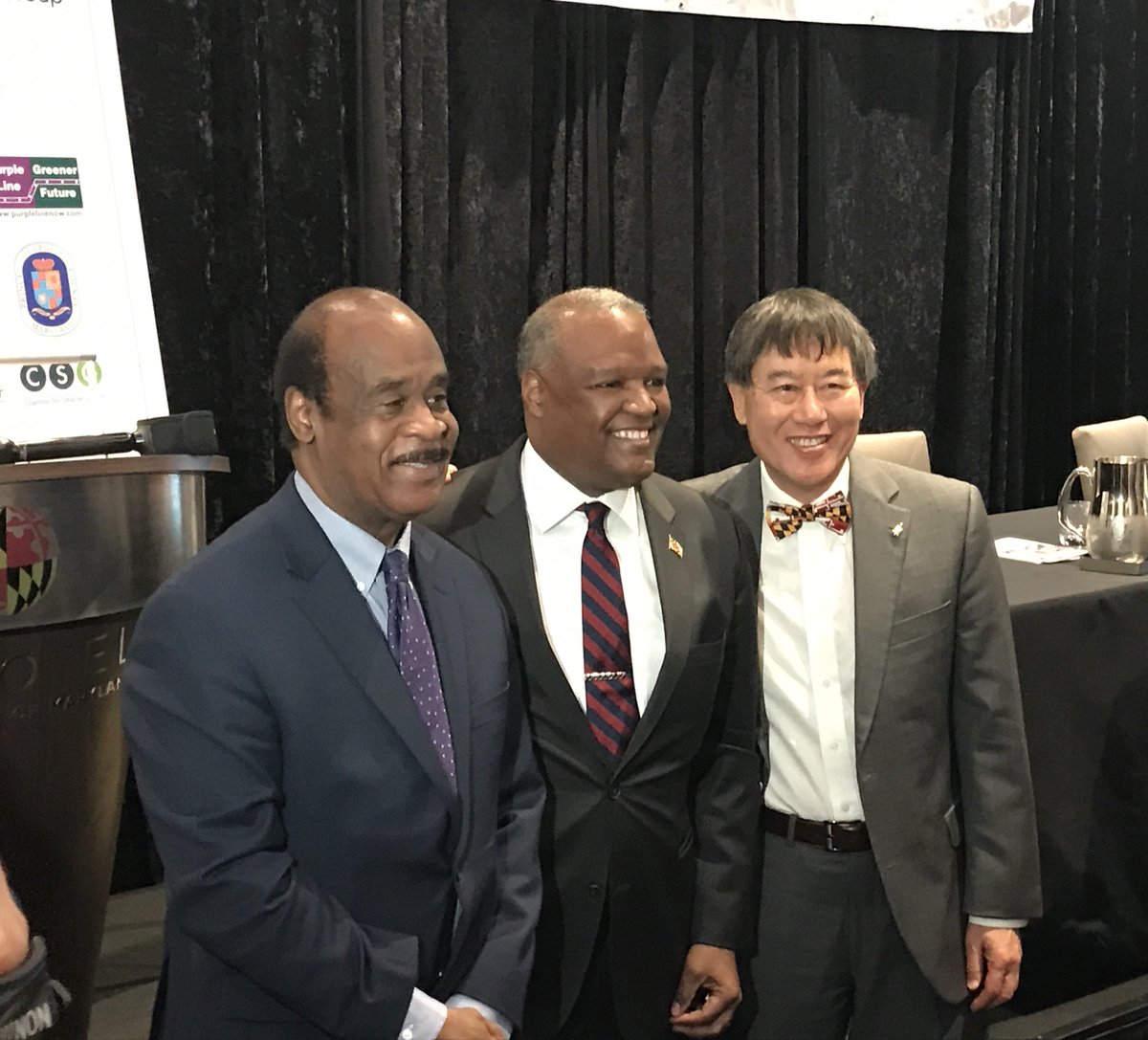 presidentloh's tweet photo. #UMD signs pledge with @CountyExecBaker, County Exec Leggett & 40+ public, private & nonprofit groups to promote economic & community development along the Purple Line corridor #PurpleLineCC https://t.co/yBgTskJbXQ