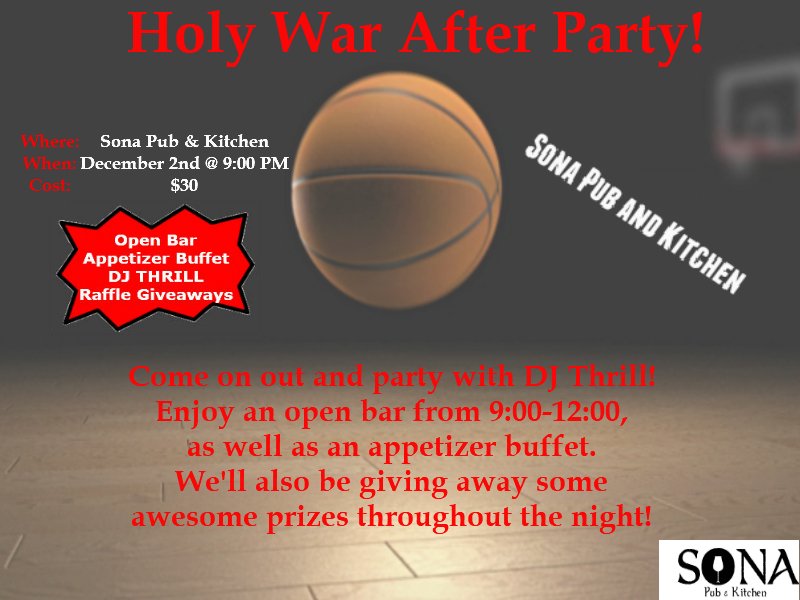 First 10 people to retweet + follow will be entered into a drawing for free admission to the Holy War After Party event this weekend! #SJU #Nova #holywar #Philadelphia #phillycolleges #villanofun #manayunk #manayunkbars