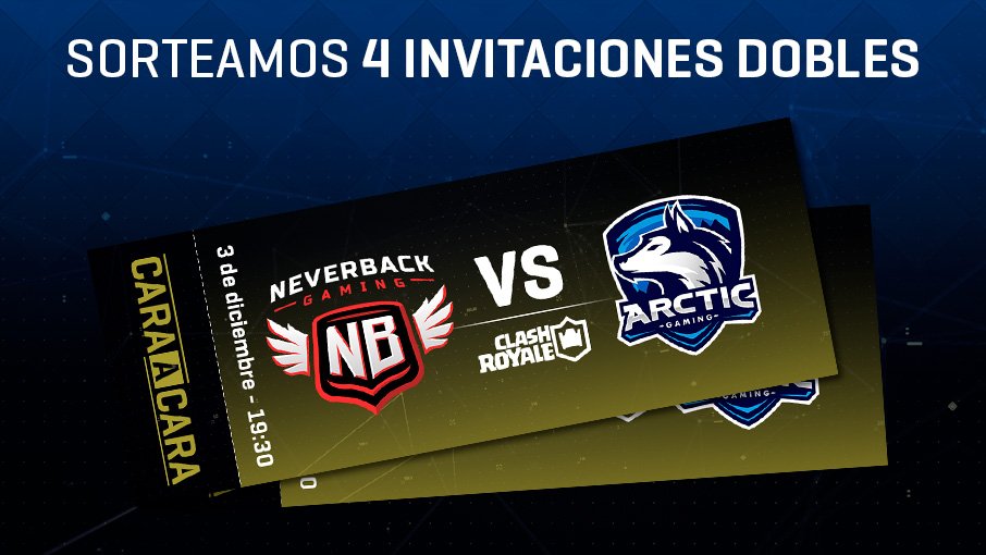 LVPesClash's tweet photo. SORTEO 4 INVITACIONES #CaraAcaraLVP ¡EN BCN! 

@NeverBackGaming 🆚 @ArcticGamingES  

Síguenos en @LVPesClash✅
Dad RT aquí✅
Mencionad aquí con quién irías✅
https://t.co/9Qht1kl6zQ     
Sorteo abierto hasta mañana 29/11 a las 19.30h 😉
Duelo de TITANES. 1º contra 2º.

¡gl! https://t.co/V6QkDpZlZ0