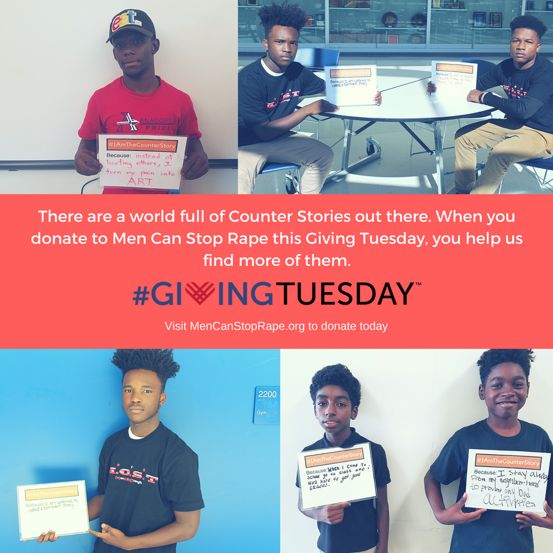 WeAreMCSR's tweet photo. Want more Counter Stories? Consider donating to Men Can Stop Rape this #GivingTuesday to help us fund more youth focused programs like the @Most_Wise_Club! Click the link to donate today: https://t.co/dQo7WfYItS https://t.co/ropOvqBEMr