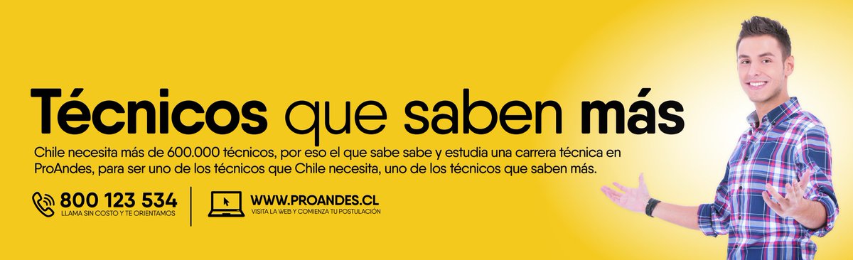 proandes_cft's tweet photo. En @proandes_cft  estudian los técnicos que saben aportar a su país, te invitamos a conocer nuestra institución en https://t.co/rdUrDGpYfW o llámanos al 800123534 #chile #becas #carreras #estudios https://t.co/8HjvvPrRnz