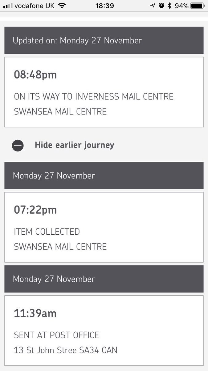 Si_Tasker's tweet image. No update since last night and should’ve been delivered by 1pm today @RoyalMail 
Has there been some unreported issues in the delivery network????? #notguaranteedatall