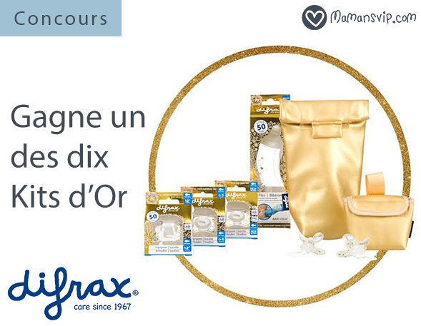mamansvip's tweet photo. #Concours Gagne un des Kits d'Or de @Difrax_France. Tétines, biberon, pochette isotherme et pochette à tétines https://t.co/0DNT05Fgv1 https://t.co/tu0ew7j3JH