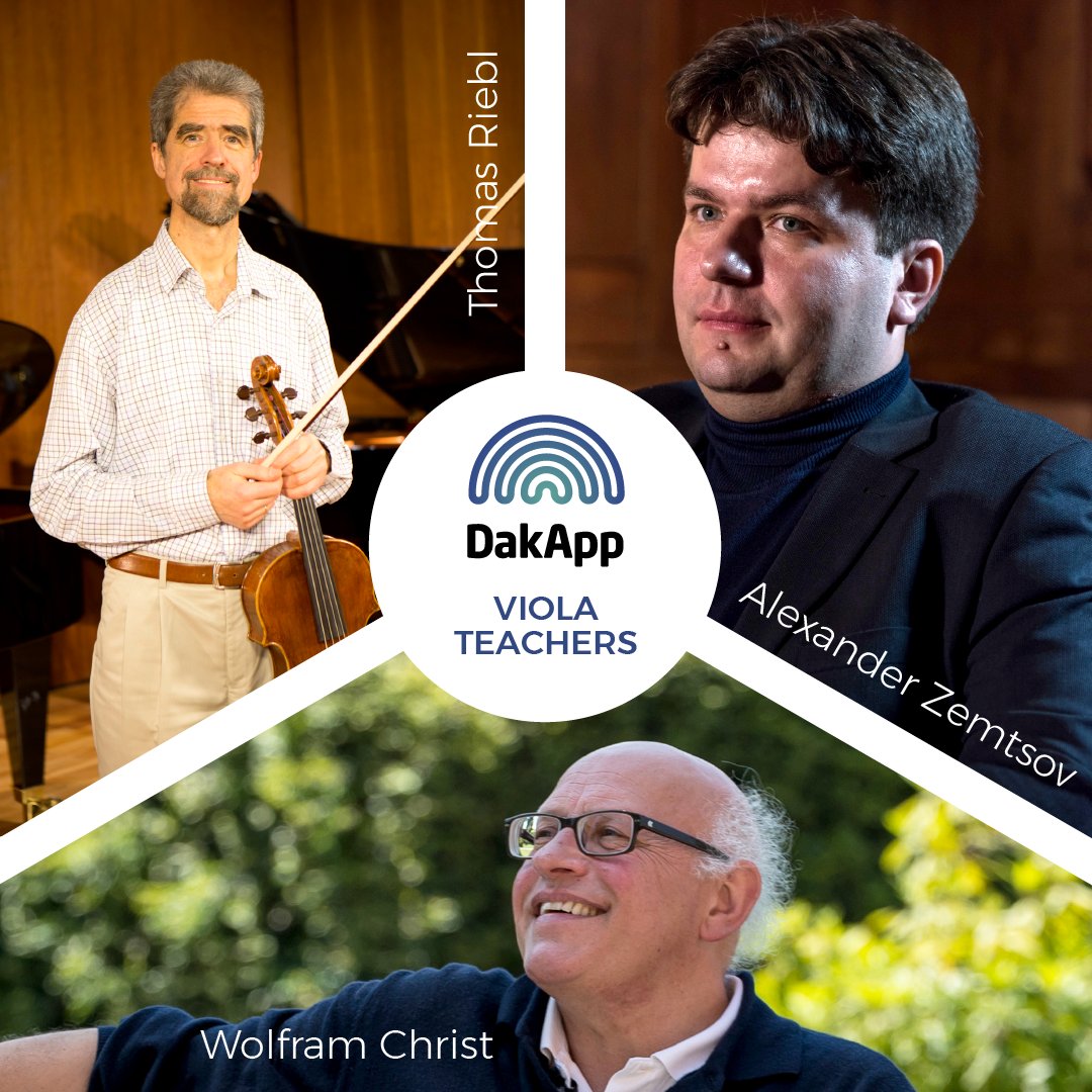 dakapp_official's tweet photo. All secrets of the viola will soon be revealed...
#DakApp gives you the opportunity to learn from teachers such as Alexander Zemtsov Thomas Riebl and Wolfram Christ to help you along your #musical journey with our exclusive #masterclasses.
Step up and become a #dakapper today! https://t.co/R4J8tW9JO2