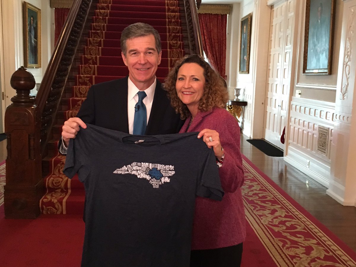 bethgargan's tweet photo. So proud to share our #ncnextfirsts tee with @NC_Governor Cooper! You can get yours, too! Visit https://t.co/0tWgdRmjuj to purchase one. https://t.co/NgLrnuYRph