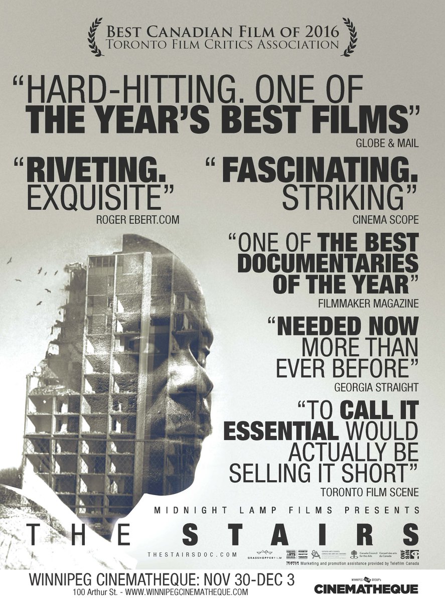 Director Hugh Gibson speaks to <a href="/halanderson/">Hal Anderson</a> on <a href="/680CJOB/">680 CJOB</a> this aft about THE STAIRS, playing at <a href="/WFGCinematheque/">Dave Barber Cinematheque</a> Nov 30-Dec 3, with special events &amp;  guests! Tickets: winnipegfilmgroup.com/event/the-stai…