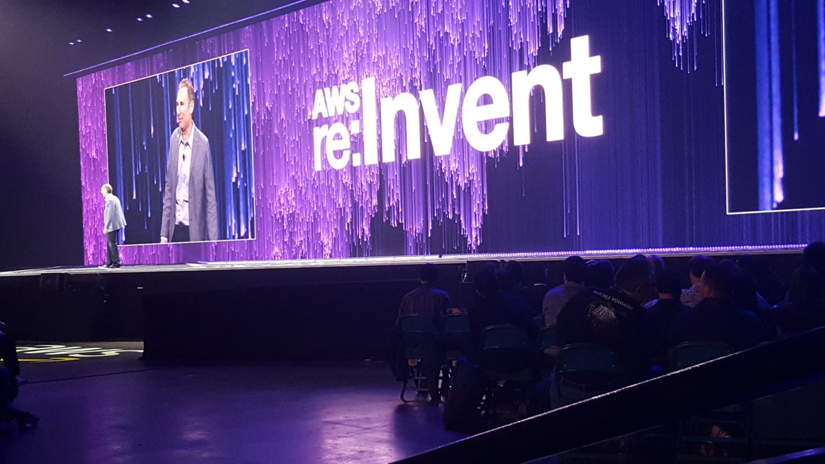 CloudyNetwork's tweet photo. Amazon CEO Andy Jassy hints at around 70 launches this week at @AWSreInvent #ReInvent #reInvent2017 https://t.co/QROfp5enQh
