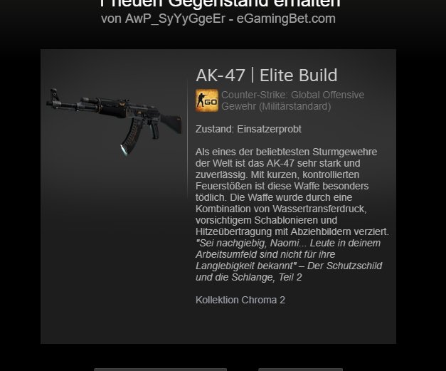 AlmirBeast's tweet photo. GIVEAWAY! 1 Hour
-Ak-47 Elite Build
-RT&amp;FOLLOW
-FOLLOW @AwP_SZzYyGeERr + @AlmirCsgo 
-GL 
#CSGOgiveaway #csgo https://t.co/oS6fsnwVEd