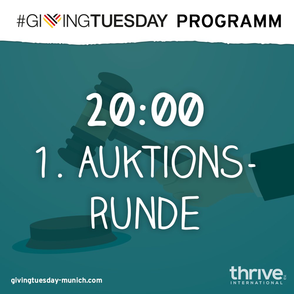 In 10 Minuten startet die erste Runde der #Spendenauktion. Bis dahin könnt ihr euch noch im Foyer registrieren! #GivingTuesday #DoGoodFeelGood #GivingTuesdayDE