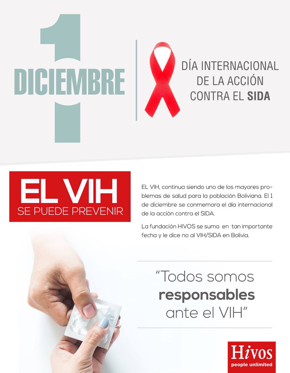 AlianzaLSV's tweet photo. El #VIH se puede prevenir #1Dic Día Internacional de la acción contra el SIDA https://t.co/okoMUTn2d8