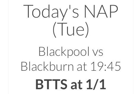 MOTM_Tips's tweet image. Free stat for @Bet_Share 👍

⚽️ Blackpool v Blackburn
🇬🇧 England
⏰ 19:45 k.o
📊 74% BTTS

Who's on this one tonight?