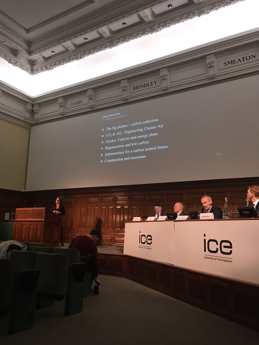 ICE_London's tweet photo. Helena Pantelidou @ArupUKMEA giving an infrastructure  perspective on the low #carbon future #ICEMakingLDNSmart https://t.co/JgMRFCBd0i