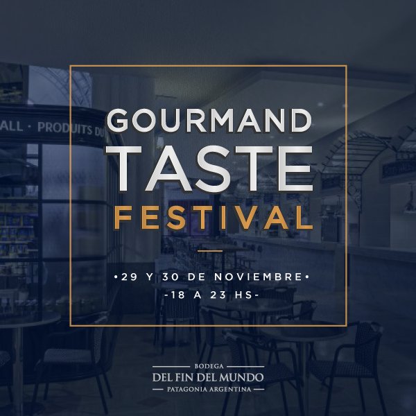 BodFinDelMundo's tweet photo. Ya llega Bodega del Fin del Mundo a #GourmandTasteFestival en @elpatiobullrich.
Durante el evento, los asistentes podrán degustar exclusivos vinos junto a una amplia variedad de exquisiteces de @GourmandFH. 
Adquirí tus entradas en: https://t.co/HkBIqtW52k https://t.co/zpn4ujOuEK