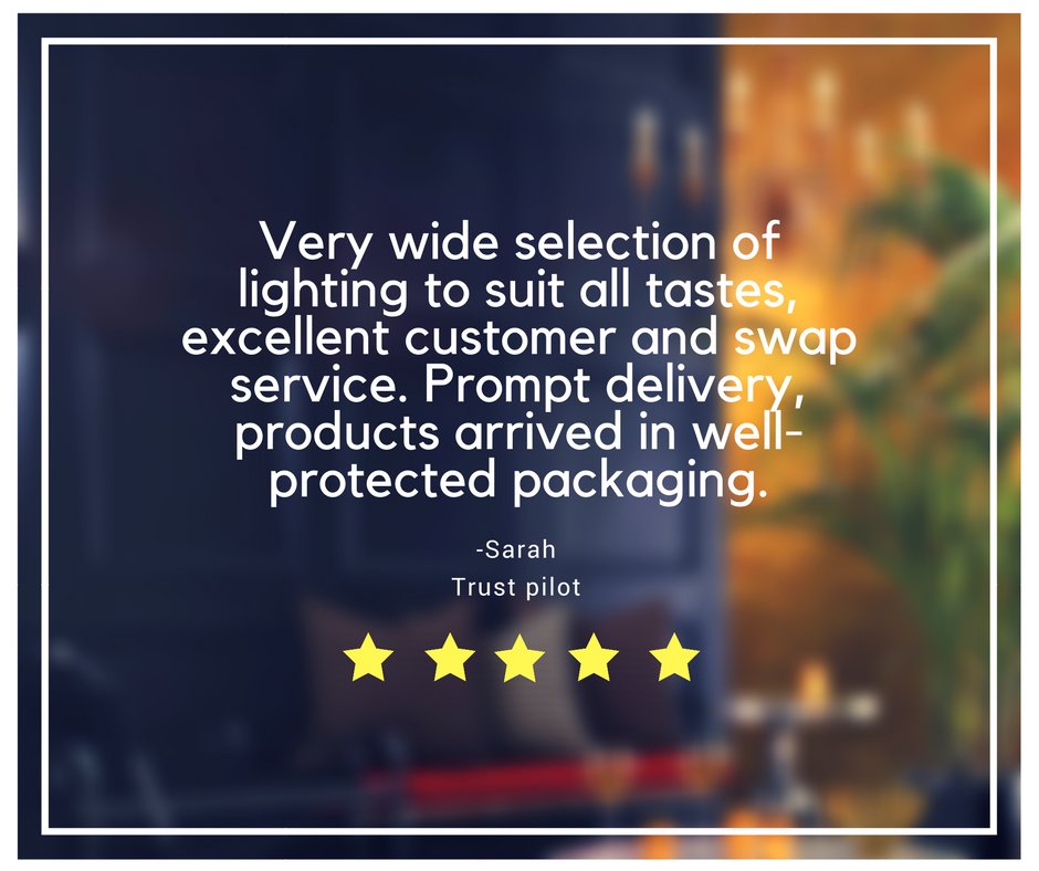 Customer service is very important to us at Castlegate Lights, which is why we take great pride in our excellent rating on Trustpilot with over 5,400 5★ reviews!
Our Trustpilot: buff.ly/2iWCBzJ