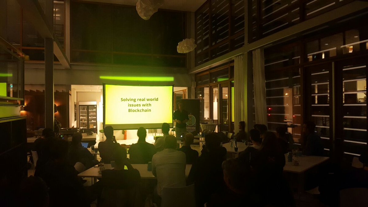 CaesarExperts's tweet photo. And we're on! Caesar Experts is hosting @DomCode tonight! @maybeFrederick is telling us how to solve real world problems with #blockchain #domcode #CaesarExperts #MeetUp https://t.co/MvX8qxDWFg
