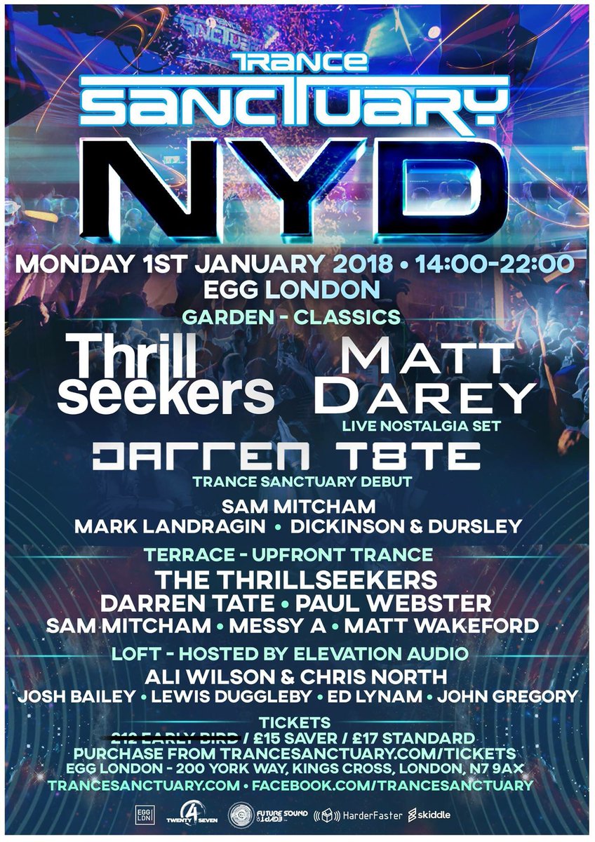 ElevationAudio's tweet image. We’re back at London’s Premier Regular Trance Event on New Year’s Day! Buzzing already @TranceSanctuary @DJAliWilson @chrisnorthmusic @JoshBaileyDJ @_JohnGregory87 @djedlynam @LewisDuggleby @MarkLandragin