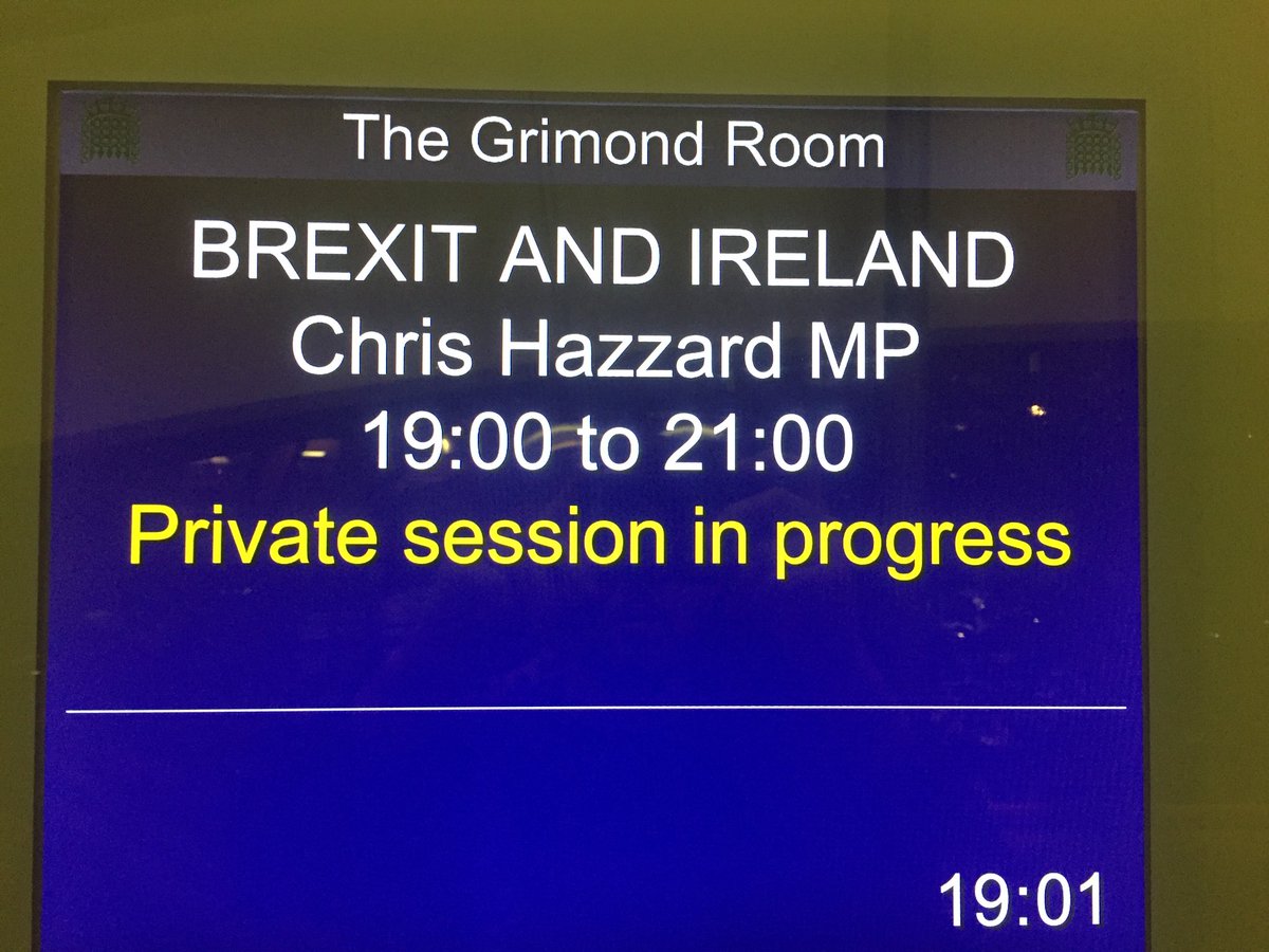 sinnfeinireland's tweet photo. Sinn Féin MPs speak to a full house in Westminster at a public meeting on the impact of Brexit on the island of Ireland.

Our representatives are making the case for Designated Special Status in Belfast, Dublin, Brussels and London. https://t.co/7DZfeiqcnC