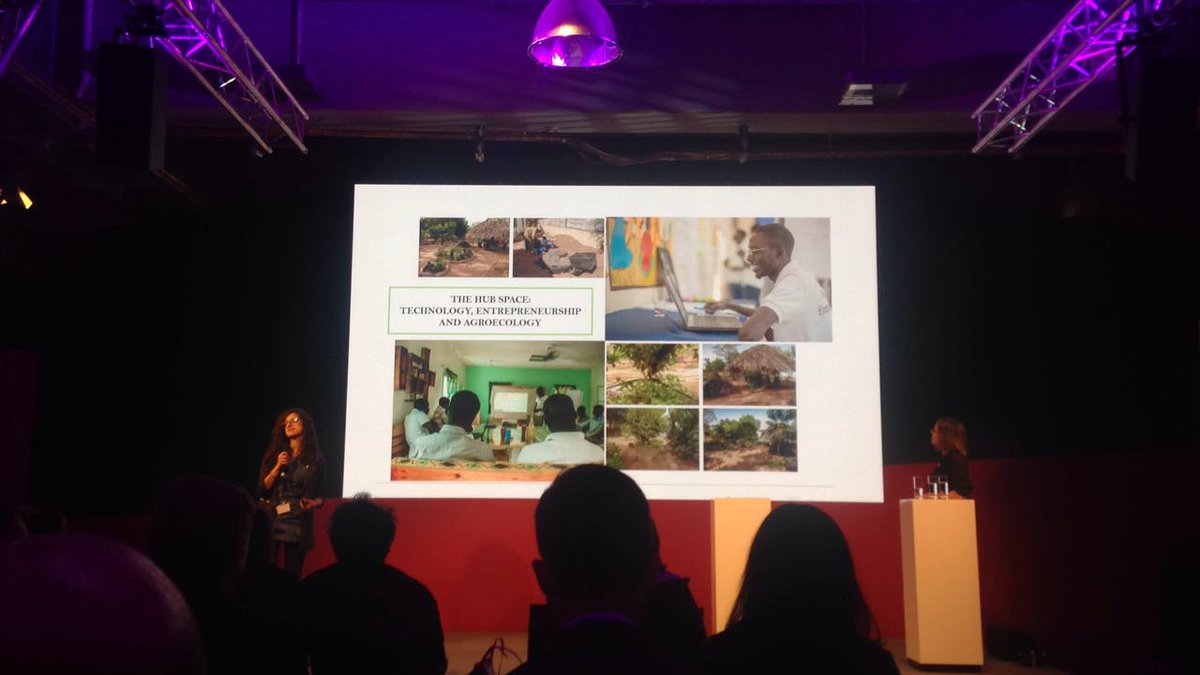 protellus's tweet photo. Inspiring talk about rural and urban platforms for food and biodiversity innovation in Senegal using #designthinking by @elidemartis @hubconf #agritechhub @yesaalhub https://t.co/eO49pkdwoX
