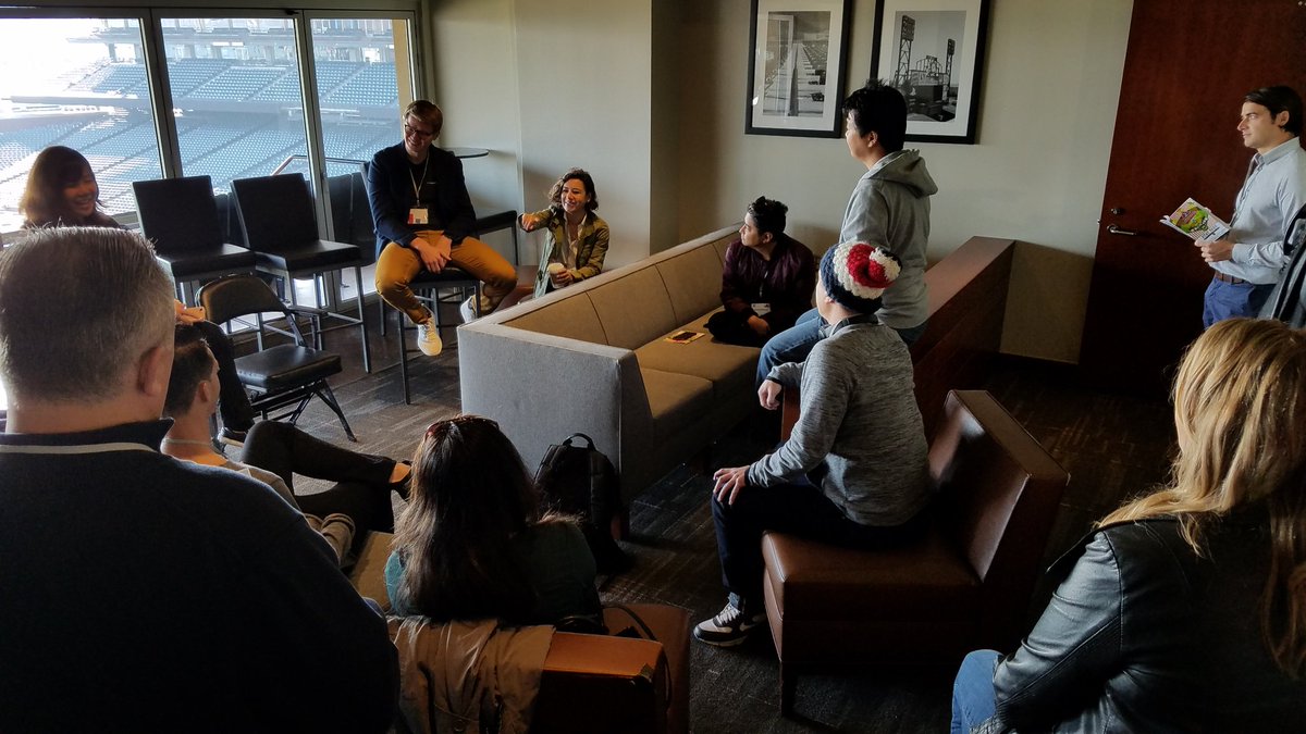 dothewww's tweet photo. Angie Krackeler talking with founders at @riverecosystem Founders Field Day at @ATTPark @akrackeler #IBMGEP https://t.co/GVvwdGkQBp