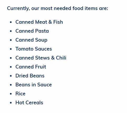 FoodBankWatReg's tweet image. Looking for our #MostNeededItems this @GivingTuesdayWR Non-perishable food drive donations can be made at any local grocery store, fire hall or police station.