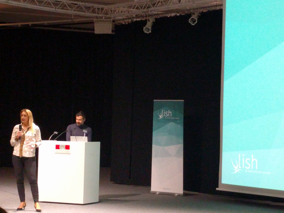 Innovaud's tweet photo. Startup Pitch Summit #lishlaunch | Lucie Blancpain from AIM Feedback pitching @AltroveMarco supported by @Innovaud | The on demand feedback management solution that tracks employees' performance #IA https://t.co/CvH23Qh8PT