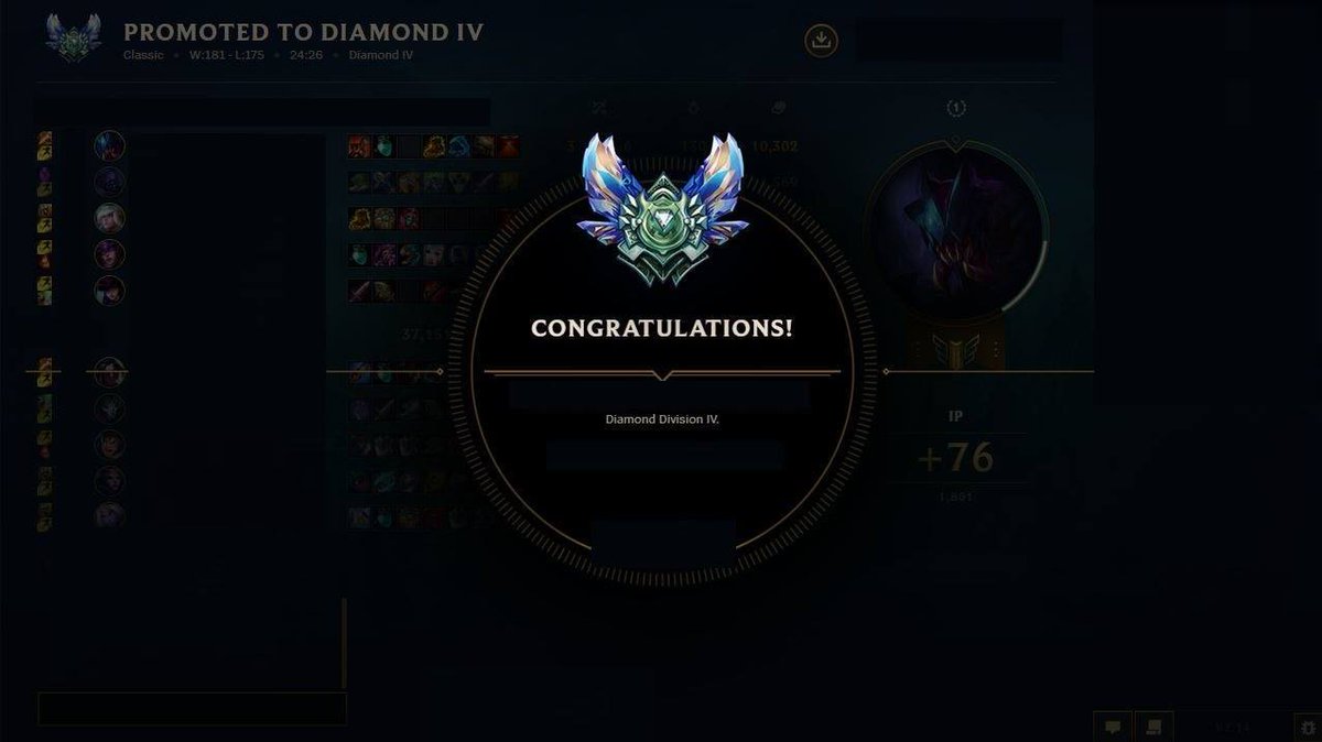 Euw / Diamond 5 > Diamond 4