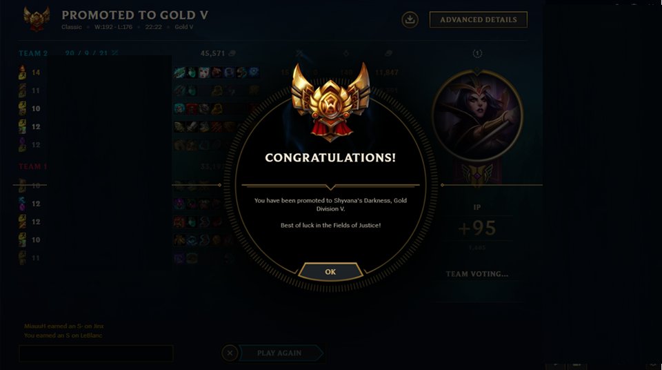 Euw / Bronz 2 > Gold 5