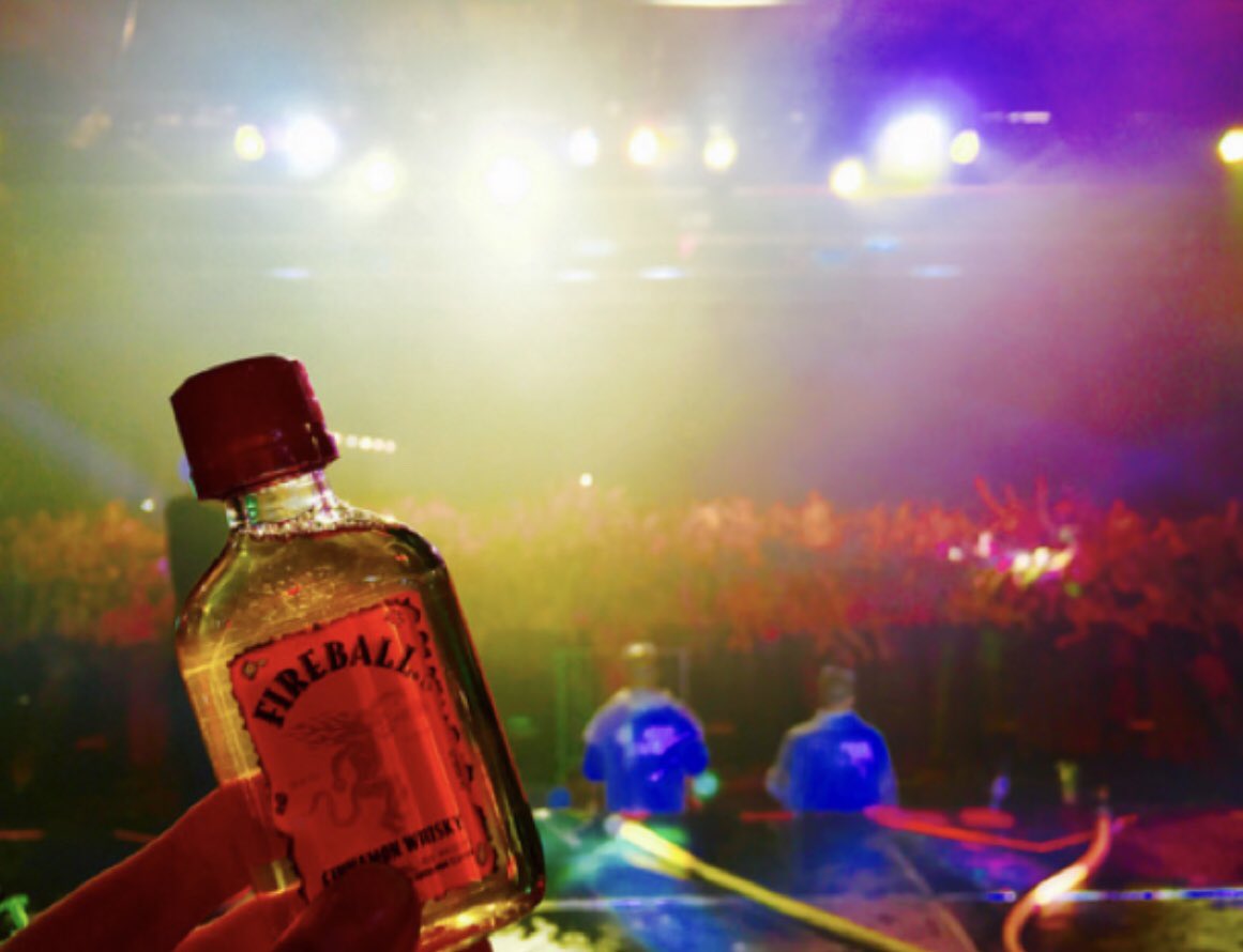 LightsAllNight's tweet photo. hit up the @FireballWhisky booth at lights all night next month for a drink that tastes like heaven and burns like hell! #fireballlive 🔥🔥 https://t.co/9torxnA5LJ