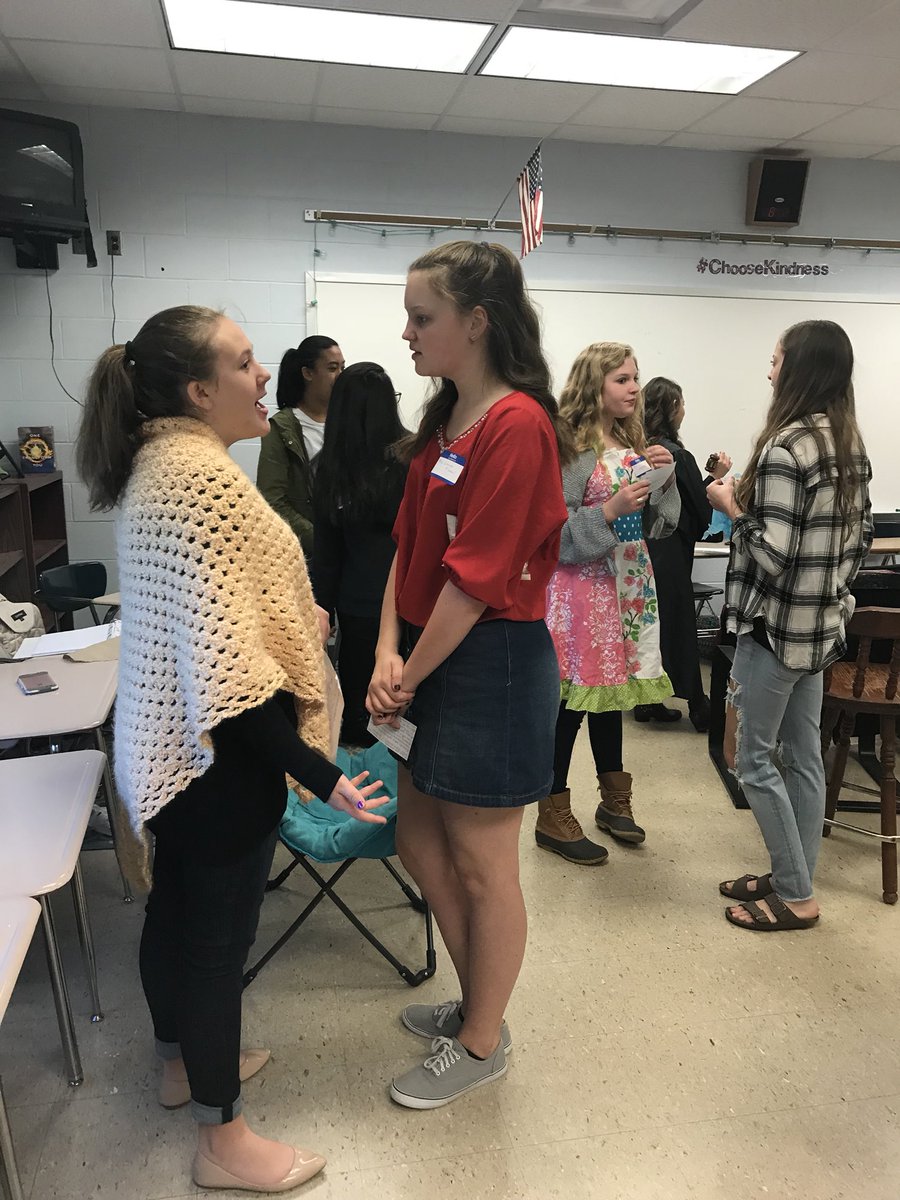 KelseyKeith303's tweet photo. All of Maycomb citizens came together for tea to discuss recent events and the outcome of the trial. #characterfun #ToKillaMockingbird https://t.co/N5wG5nws5d