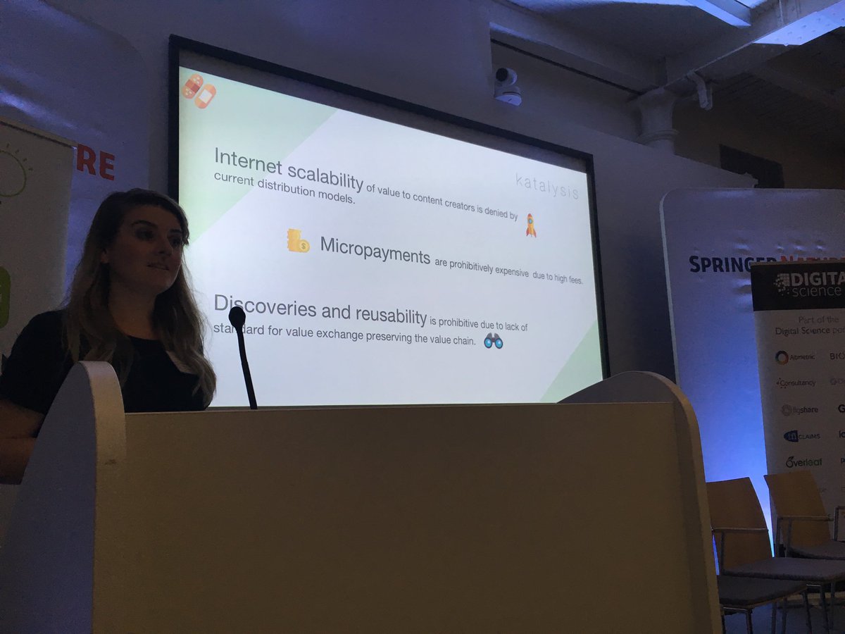 digitalsci's tweet image. .@Katalysis_io cofounder talks is through how her company uses the #blockchain ! #blockchainforresearch