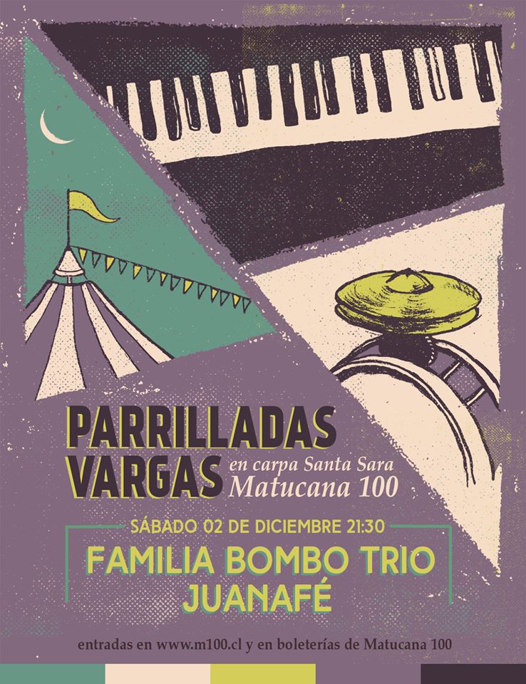 Matucana100's tweet photo. 🎪🎵 Este sábado ¡es el úuuultimo concierto bajo la Carpa con @Juanafe + @BomboTrio! Una fiesta bailable, comida y ambiente familiar. Compra ahora tus entradas en https://t.co/lQzD3DGSl1 https://t.co/DJebCBmmcR