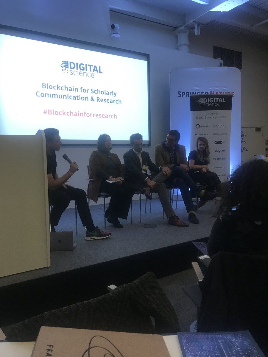 laurawheelers's tweet image. It’s the panel debate time!#blockchainforresearch