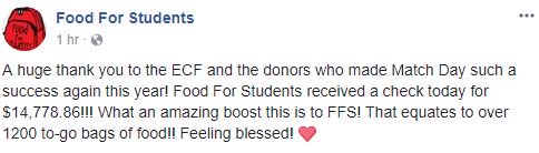 sigmapiestate's tweet photo. We are so excited to announce this amazing donation to our local philanthropy. We love when other community members and donors help the greater good! #FoodForStudents #SigmaPi https://t.co/P0XrXvjBF8