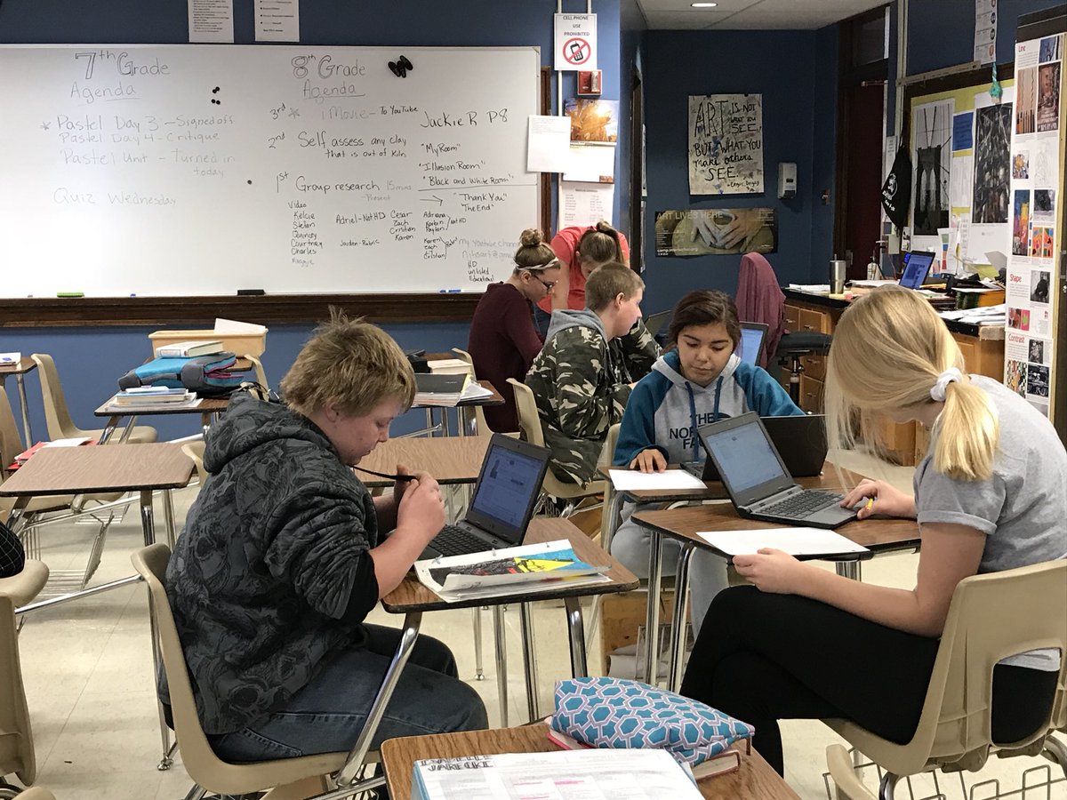 RuzickaART's tweet photo. 8th grade Group artist research @NJHS_Panther @RuzickaART https://t.co/wT4CUMqpOa