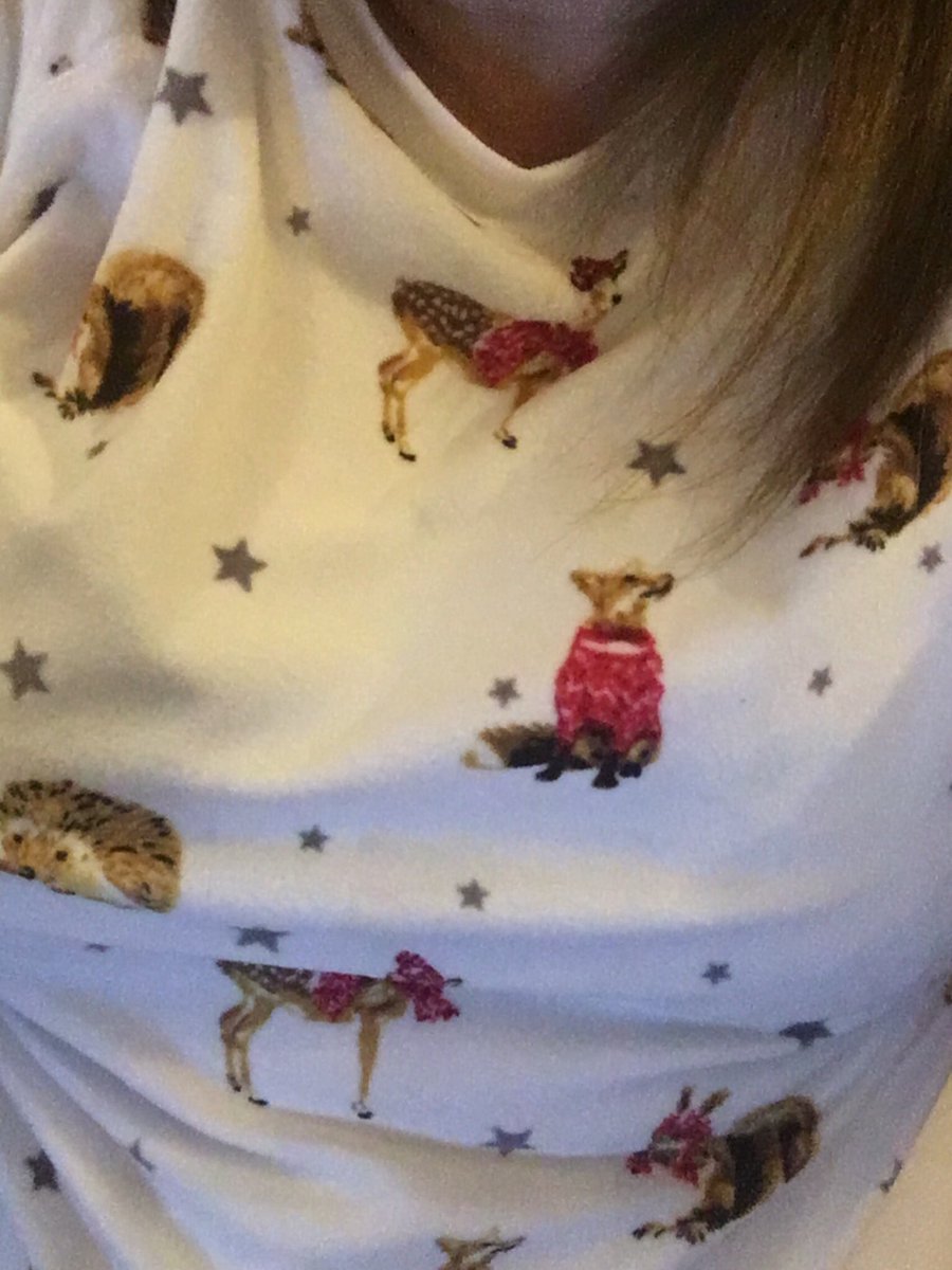 TracyXenigma's tweet photo. New winter Pjs 😍 🦊 🦌 🦔 #sainsburys #winterpjs #woodlandanimals https://t.co/30hQ2sHCRk
