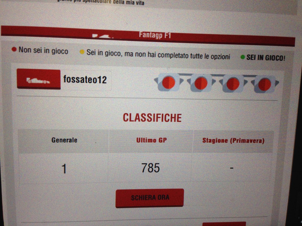 fossateo93's tweet photo. @davidevalsecchi ho vinto il fantagp!!!  Grazie naturalmente ai tuoi consigli ! Voglio che mi consegni tu la macchina 😂 ciaoo #generalifantagp @skysports https://t.co/KRLnu6SqHX