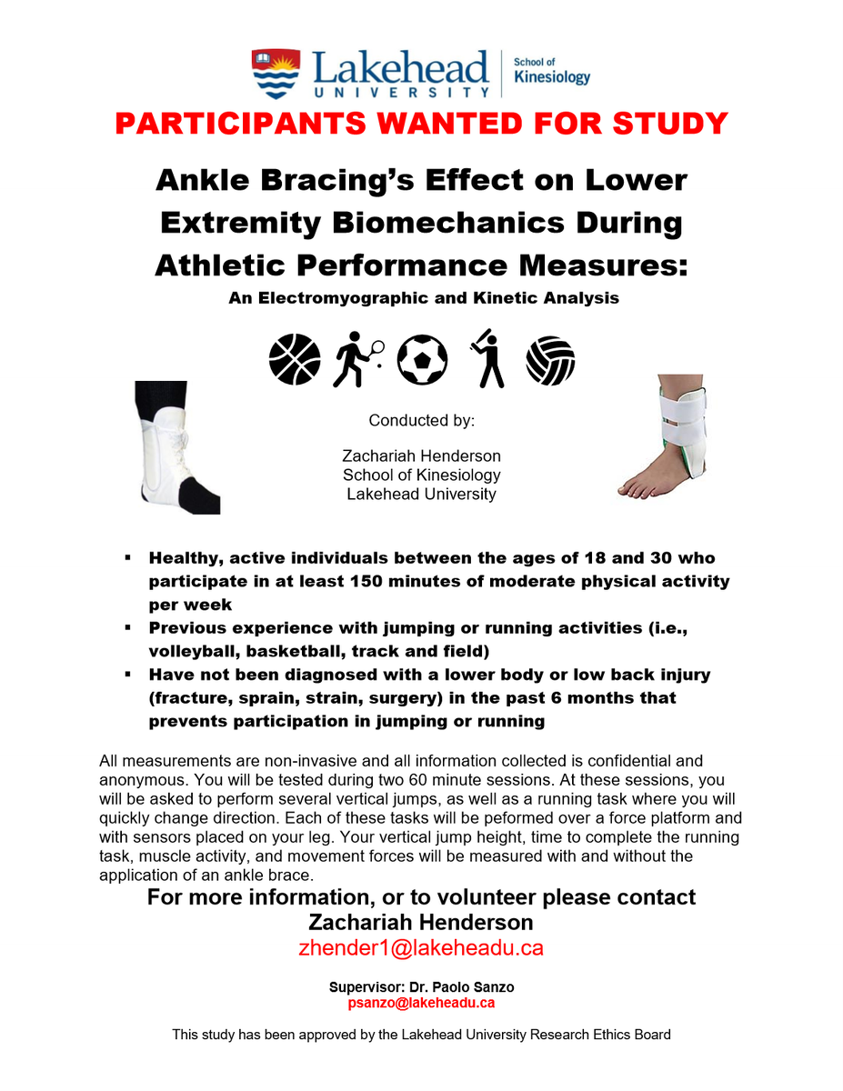 LakeheadUKIN's tweet photo. @zachariahend LU Kinesiology MSc student is looking for research participants! #ThisIsKin #kinesiology #WeRKin
@mylakehead @LakeheadGrad @LakeheadUNews @lakeheadCR https://t.co/US9RqGZx7B